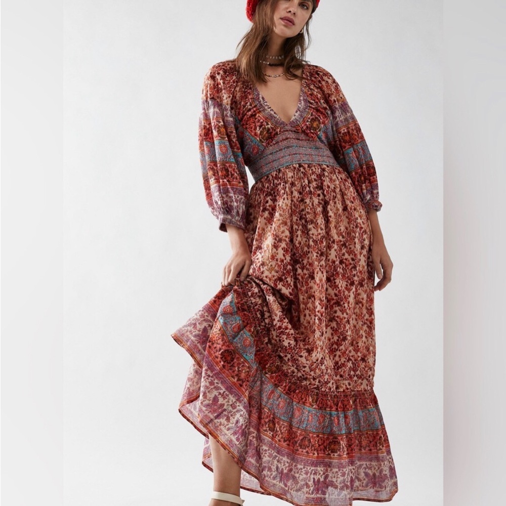 Free People Golden Hour Border Maxi Dress